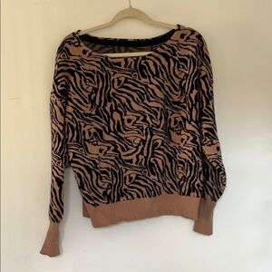 Maeve Zebra Print Sweater (Anthropologie)